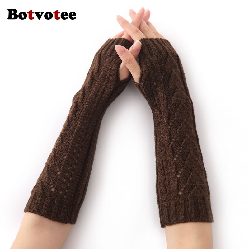 Fingerless Glove Knit - Botvotee voor dames winter gebreide holle