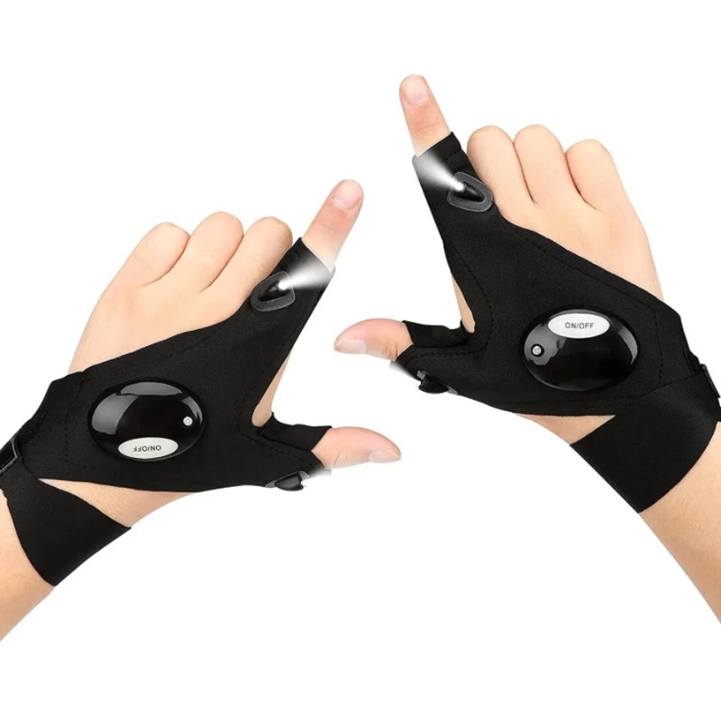Fingerless Glove Knit - Vingerloze handschoen LED-zaklamp Waterdichte zaklamp Buitengereedschap