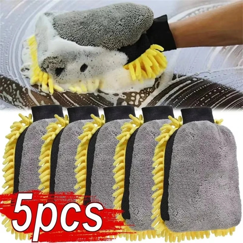 Gardening Glove Waterproof - 1/5 Stuks Auto Washandschoenen Waterdichte Microfiber