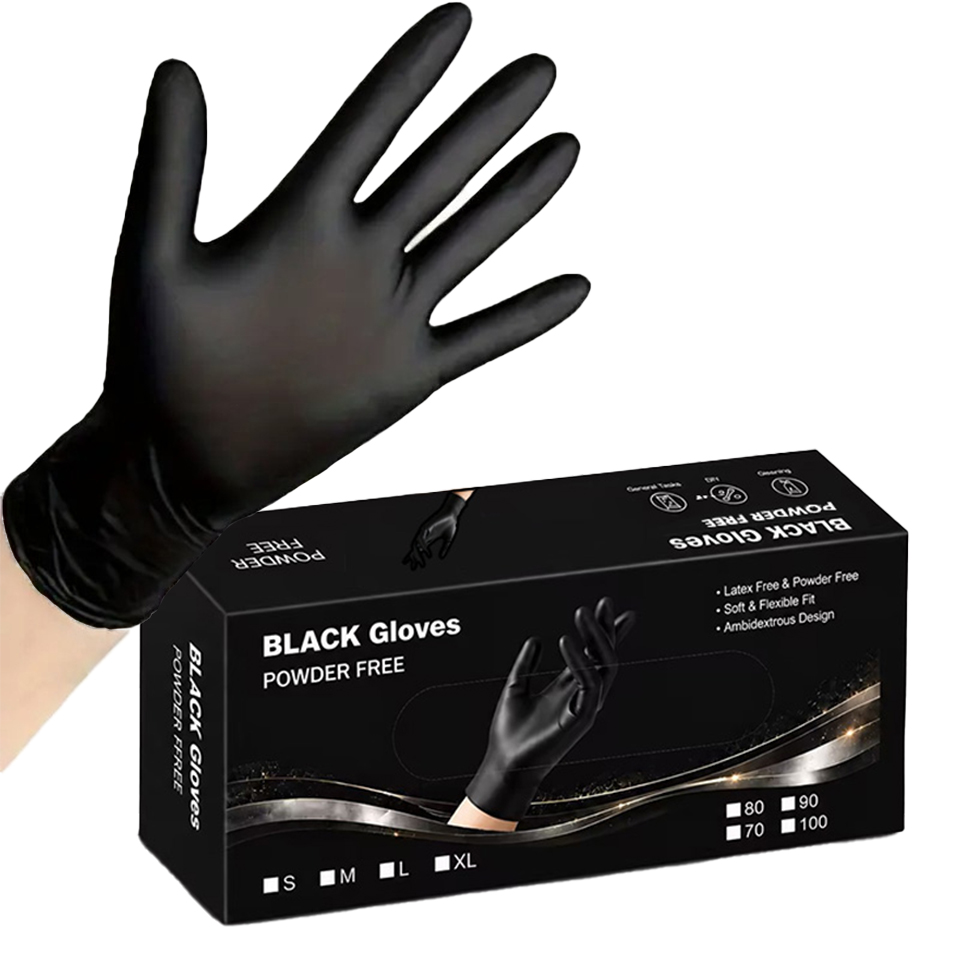 Latex Disposable Glove - 100 stuks/doos Zwarte Nitril Handschoenen Wegwerphandschoenen